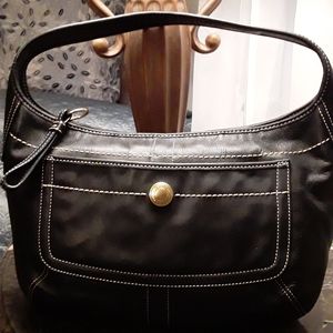 Vintage Coach hobo leather bag